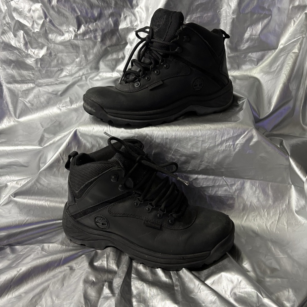 MENS TIMBERLAND SIZE 8 WHITE LEDGE WATERPROOF MID HIKER MD BLACK